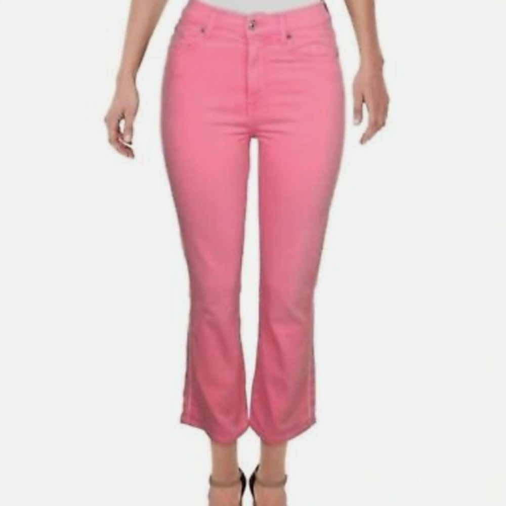 7 For All Mankind Barbie Pink
High Waist Slim Kick Cropped
Flare Jeans Sz 26/25 - Picture 2 of 8